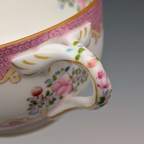 1920年代 英国明顿(Minton)茶杯三件套 粉色公鸡(Pink Cockatrice)梅尔百货(Myer Emporium)特制款 ④