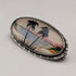 Broche de plata de ley con paisaje tropical de alas de mariposa, antigüedad británica, T.L.M.