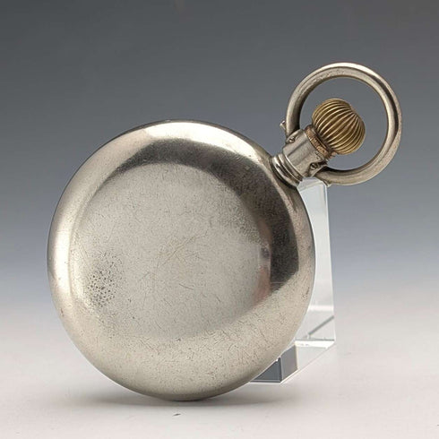 約1906年產歐米茄古董懷錶,直徑58毫米,鐵路懷錶,合金錶殼,走時良好