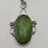 Antique British Sterling Silver Double Albert Chain, 67g, Green Turquoise Fob