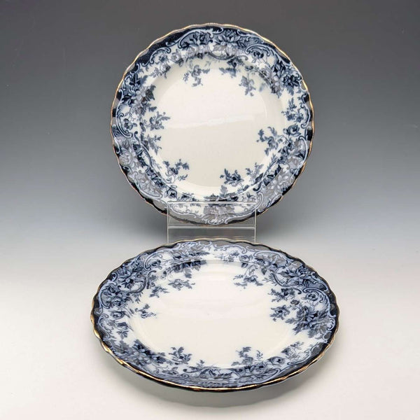 英国アンティーク バーリントンパターン 半磁器製 サイドプレートペア Wedgwood&Co.
