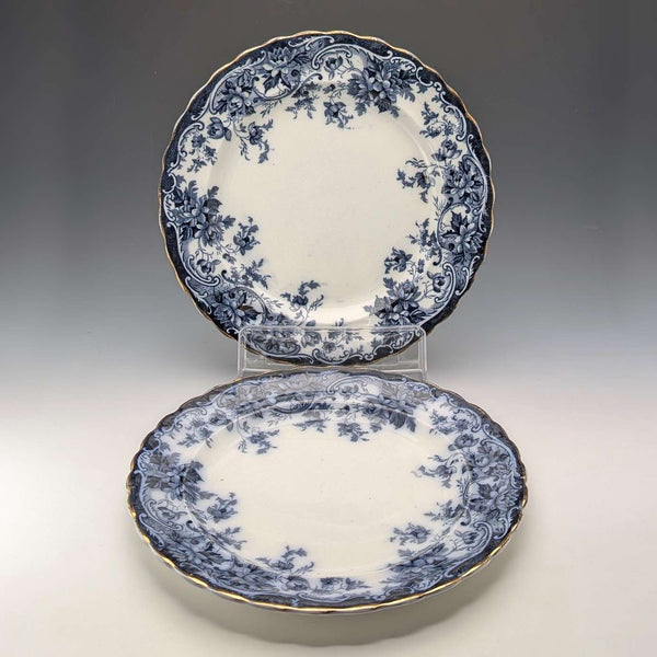 英国アンティーク バーリントンパターン 半磁器製 ランチプレートペア Wedgwood&Co.