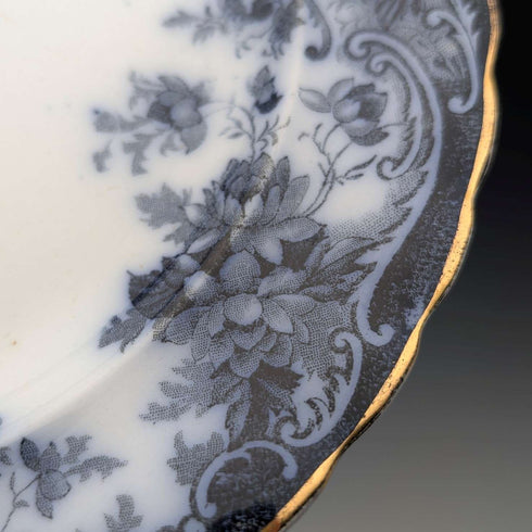 英国アンティーク バーリントンパターン 半磁器製 ランチプレートペア Wedgwood&Co.