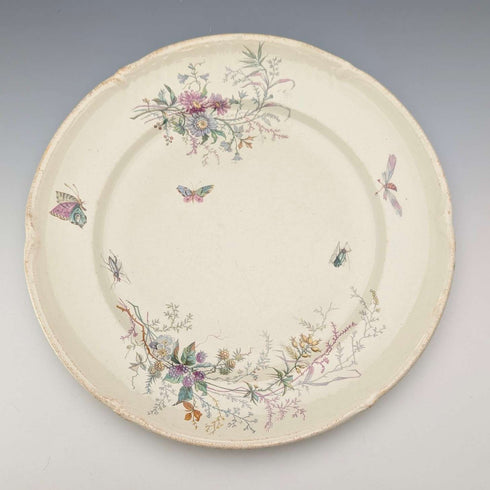 Par de platos laterales de loza fina diseño japonismo, estilo antiguo francés ②