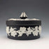 1967 British Vintage Wedgwood Black Jasper Round Bonbonniere in Box