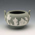 1978年 英国复古 Wedgwood 绿色浮雕玉石系列 (Jasperware) 糖罐 ※无盖