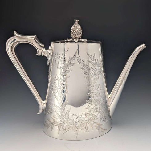 1887年頃 英国アンティーク シルバープレート製 コーヒーポット Mappin&Webb