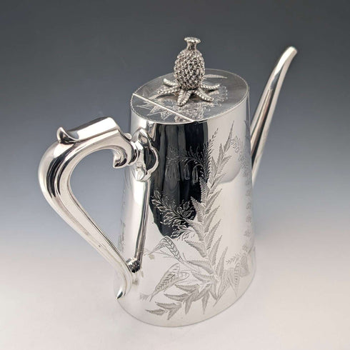 1887年頃 英国アンティーク シルバープレート製 コーヒーポット Mappin&Webb