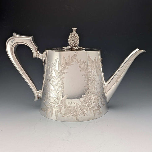 1887年頃 英国アンティーク シルバープレート製 ティーポット Mappin&Webb