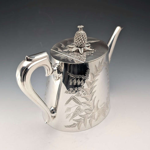 1887年頃 英国アンティーク シルバープレート製 ティーポット Mappin&Webb