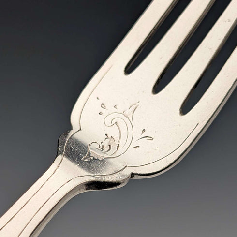 6對英國古董珍珠母貝甜點餐具,約1924年,Barker Bros出品