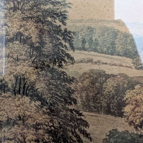 英国古董 镶框版画 赛马 詹姆斯·波拉德《EPSOM Preparing to start》