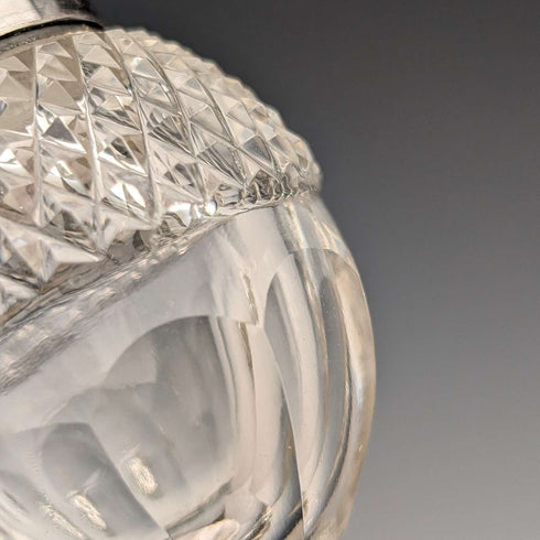 1924年 Reino Unido Antigüedad Plata de ley y cristal tallado Juego de condimentos James Dixon & Sons