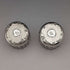 1898 British Antique Silver Lid Mini Cut Glass Jar Pair, Hilliard & Thomason