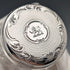 1898 British Antique Silver Lid Mini Cut Glass Jar Pair, Hilliard & Thomason
