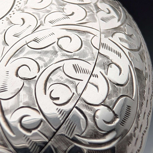 1904 British Antique Sterling Silver Pebble-Shaped Snuff Box, 90g, Williams Ltd