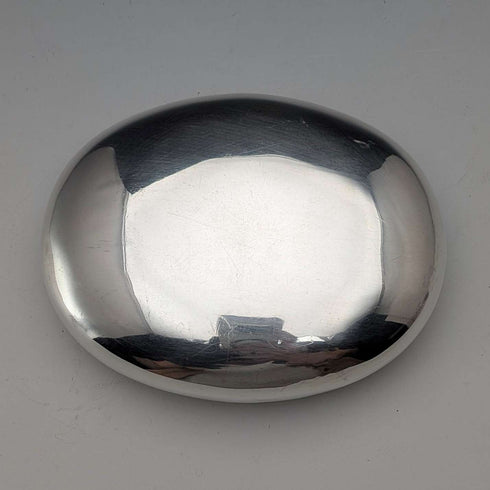 1904 British Antique Sterling Silver Pebble-Shaped Snuff Box, 90g, Williams Ltd