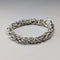 Pulsera de cadena bizantina de plata de ley vintage, 28 g