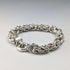 Pulsera de cadena bizantina de plata de ley vintage, 28 g