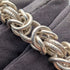 Pulsera de cadena bizantina de plata de ley vintage, 28 g