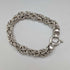 Pulsera de cadena bizantina de plata de ley vintage, 28 g
