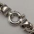 Pulsera de cadena bizantina de plata de ley vintage, 28 g
