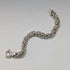 Pulsera de cadena bizantina de plata de ley vintage, 28 g