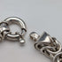Pulsera de cadena bizantina de plata de ley vintage, 28 g
