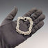 Pulsera de cadena bizantina de plata de ley vintage, 28 g