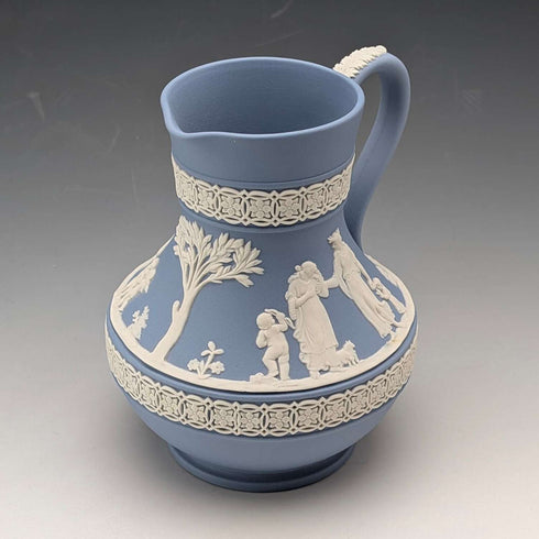 British Vintage Wedgwood Jasperware Jug with Box and Catalog