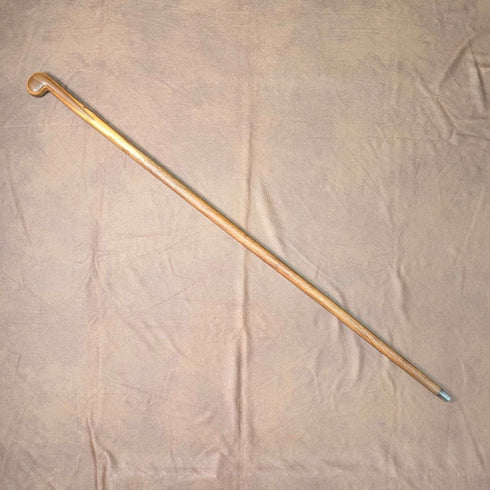 20世纪前半期 棕色与棕褐色 拼花木圆环手柄 手杖 89cm