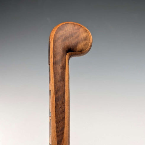20世纪前半期 棕色与棕褐色 拼花木圆环手柄 手杖 89cm