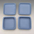 Vintage British Wedgwood Jasperware Square Lidded Boxes, Pair, Pale Blue