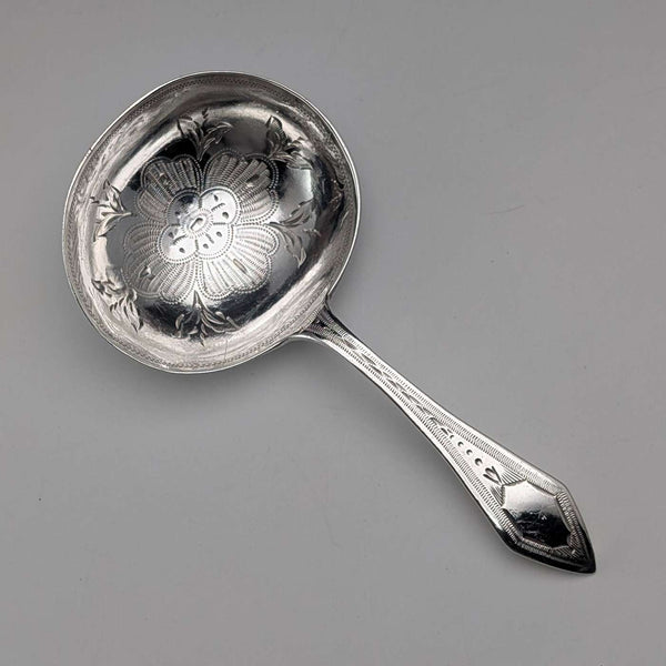 1865年 英国アンティーク 純銀製 ティーキャディースプーン 12.5g Charles Boynton