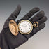 Reloj de bolsillo antiguo inglés Russell de la década de 1910, caja hunter chapada en oro, en buen estado de funcionamiento