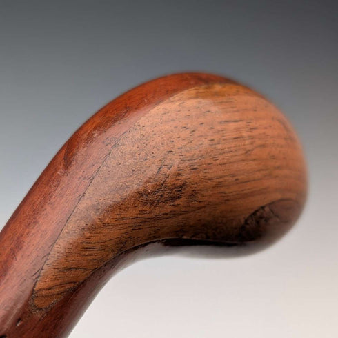 英国复古拼花木棕色手柄星期天拐杖 87cm