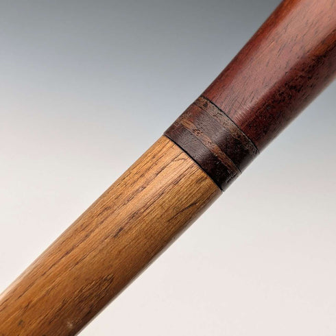 英国复古拼花木棕色手柄星期天拐杖 87cm