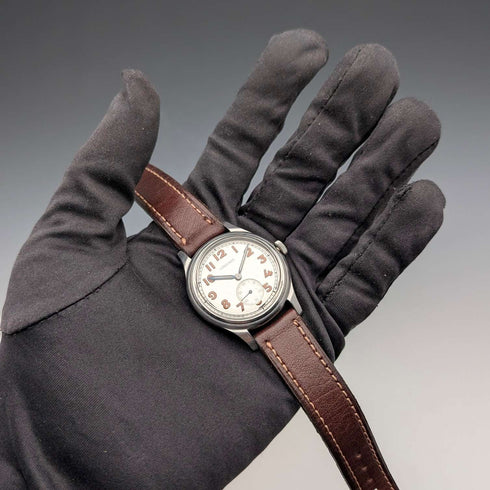 約1942年浪琴軍用男士機械腕錶,Cal. 23M機芯,走時良好