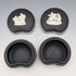 Vintage British Wedgwood Black Jasper Bean-Shaped Box Pair