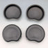Vintage British Wedgwood Black Jasper Bean-Shaped Box Pair