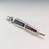 Antique British sterling silver brooch with three colored stones and a Scottish dark finish.