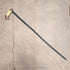 Bastón con mango de escultura de caballo en color, eje negro vintage, 94 cm