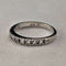 Vintage sterling silver cubic zirconia half eternity ring (size 11)