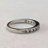Vintage sterling silver cubic zirconia half eternity ring (size 11)