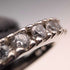 Vintage sterling silver cubic zirconia half eternity ring (size 11)