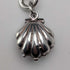 Cadena Albert de plata esterlina antigua inglesa de circa 1897, 46 g, con charm fob de nácar