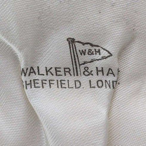 Juego de 6 palillos para cóctel de plata de ley, vintage, Reino Unido 1958, 19 g en total, Walker & Hall, con estuche.