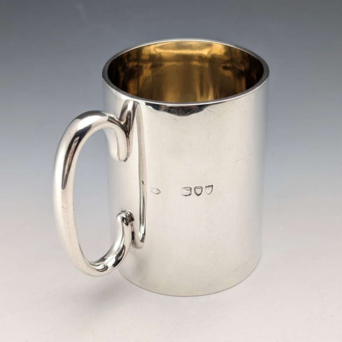 1895 British Antique Sterling Silver Mug, 141g, Frederick Augustus Burridge