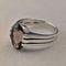 Vintage sterling silver smoky quartz ring (size 14)