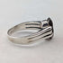 Vintage sterling silver smoky quartz ring (size 14)